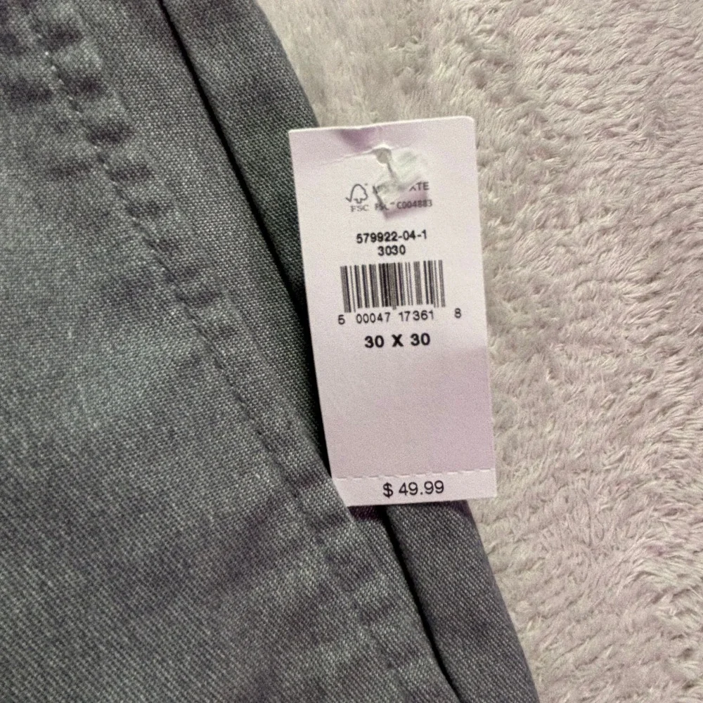 NWT Old Navy Mens Ultimate Straight Khaki Sz 30x30 Light Grey Built-In Flex